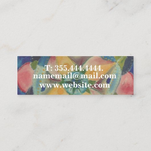 Leichter Mandala-Yoga-Lehrer MiniStandard Lech Mini Visitenkarte (Rückseite)