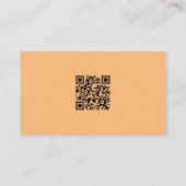 Leichter Orange Graffiti-Smuquor Qr-Code Visitenkarte (Rückseite)