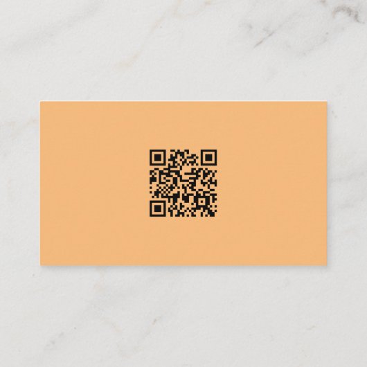 Leichter Orange Graffiti-Smuquor Qr-Code Visitenkarte (Rückseite)