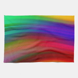 Leichter Regenbogen bewegt abstraktes wellenartig Handtuch