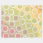 Leichter Retro Regenbogen mit Big Polka Dots Fleecedecke (Vorderseite (Horizontal))