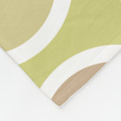 Leichter Retro Regenbogen mit Big Polka Dots Fleecedecke (Ecke)
