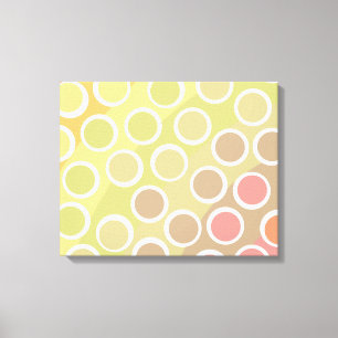 Leichter Retro Regenbogen mit Big Polka Dots Leinwanddruck