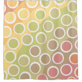 Leichter Retro Regenbogen mit Polka Dots Duschvorh Duschvorhang (Vorderseite)