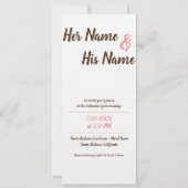 Leichter Rosenentwurf Einladung (Rückseite)