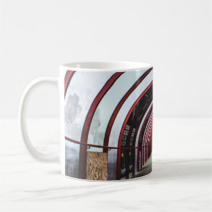 LEICHTER ROTER UND WEISSER GLASTUNNEL KAFFEETASSE