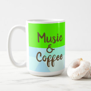 Leichter Spaß und heller Kaffee und Musik Kaffeetasse