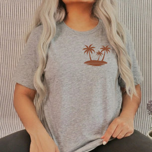 Leichter Stahl Sommer Baum Minimalistischer Urlaub T-Shirt