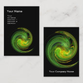 LEICHTER VORTEX, lebhaft schwarz-gelb-orange Visitenkarte (Vorne/Hinten)