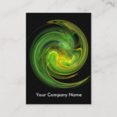 LEICHTER VORTEX, lebhaft schwarz-gelb-orange Visitenkarte (Rückseite)