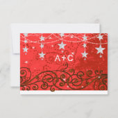 Leichtere rote Hochzeit unter den Sternen UAWG RSVP Karte (Rückseite)