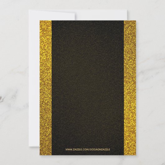 Leichtere und dunklere Glitzer-Hochzeit Einladung (Rückseite)