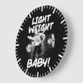 Leichtes Baby - Gym Workout Bodybuilding groß Große Wanduhr (Winkel)