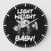 Leichtes Baby - Gym Workout Bodybuilding groß Große Wanduhr (Vorderseite)