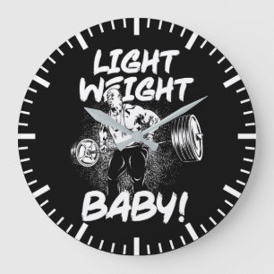 Leichtes Baby - Gym Workout Bodybuilding groß Große Wanduhr