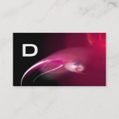 LEICHTES BIRD MONOGRAM Lebendes schwarzes Rot Visitenkarte (Rückseite)