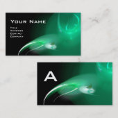 LEICHTES BIRD MONOGRAM Lebendig schwarz-grün Visitenkarte (Vorne/Hinten)