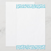 Leichtes blaues und weißes Labyrinth Briefpapier (Vorne/Hinten)
