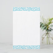 Leichtes blaues und weißes Labyrinth Briefpapier (Stehend Vorderseite)