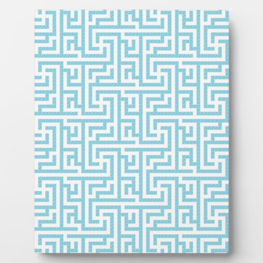 Leichtes blaues und weißes Labyrinth Fotoplatte (Vorderseite)