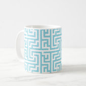 Leichtes blaues und weißes Labyrinth Kaffeetasse (Vorderseite Links)