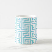 Leichtes blaues und weißes Labyrinth Kaffeetasse (Mittel)