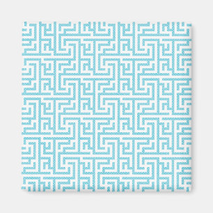 Leichtes blaues und weißes Labyrinth Magnet