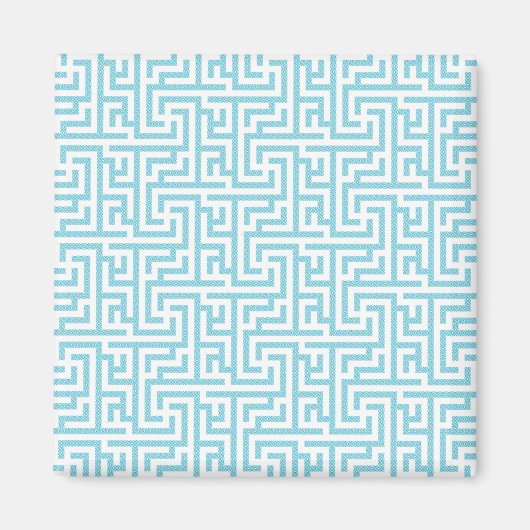 Leichtes blaues und weißes Labyrinth Magnet (Vorne)