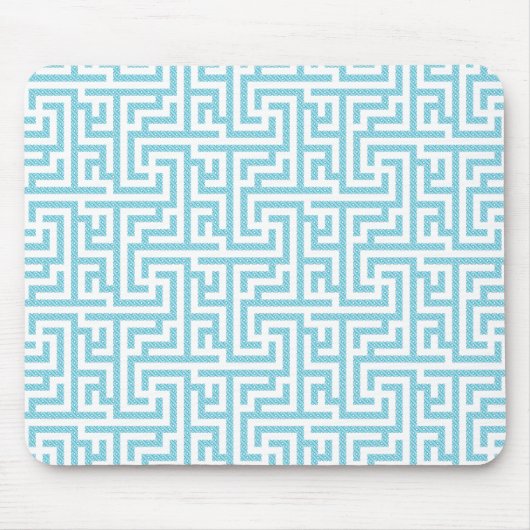 Leichtes blaues und weißes Labyrinth Mousepad (Vorne)