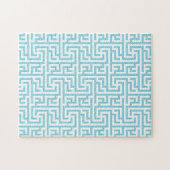 Leichtes blaues und weißes Labyrinth Puzzle (Horizontal)