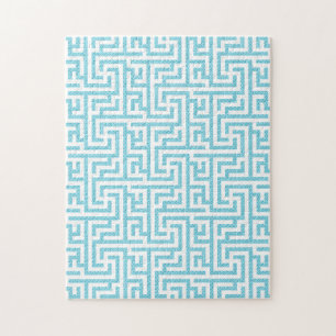 Leichtes blaues und weißes Labyrinth Puzzle