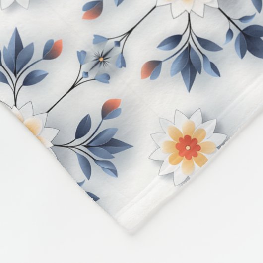 Leichtes Blumenthema auf Fleece Blanket (Ecke)
