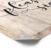 Leichtes braunes Holz und Leuchten Bitte unterschr Poster (Ecke)