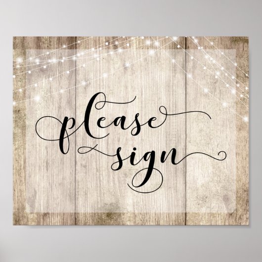 Leichtes braunes Holz und Leuchten Bitte unterschr Poster (Vorne)
