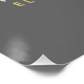 LEICHTES BULB-MONOGRAMM-LOGO für ELEKTRIZITÄTEN Poster (Ecke)