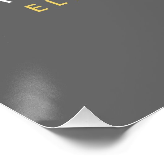 LEICHTES BULB-MONOGRAMM-LOGO für ELEKTRIZITÄTEN Poster (Ecke)