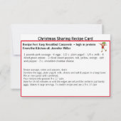 Leichtes Frühstück Casserole Rezept Weihnachten te (Rückseite)