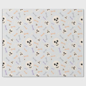 Leichtes graues Wrapping Paper mit Skullen und Kno Geschenkpapier (Flach)