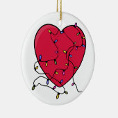 Leichtes Herz Keramik Ornament (Rechts)