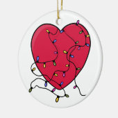 Leichtes Herz Keramik Ornament (Links)