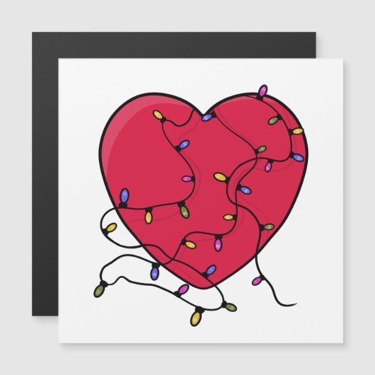 Leichtes Herz Magnetkarte (Vorne/Hinten)