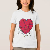 Leichtes Herz Tri-Blend Shirt (Vorderseite)