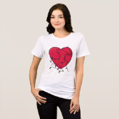 Leichtes Herz Tri-Blend Shirt (Vorderseite voll)