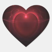 Leichtes Herz über schwarzem Hintergrund Herz-Aufkleber (Vorderseite)