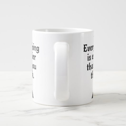 Leichtes Leben Jumbo-Tasse (Rückseite)