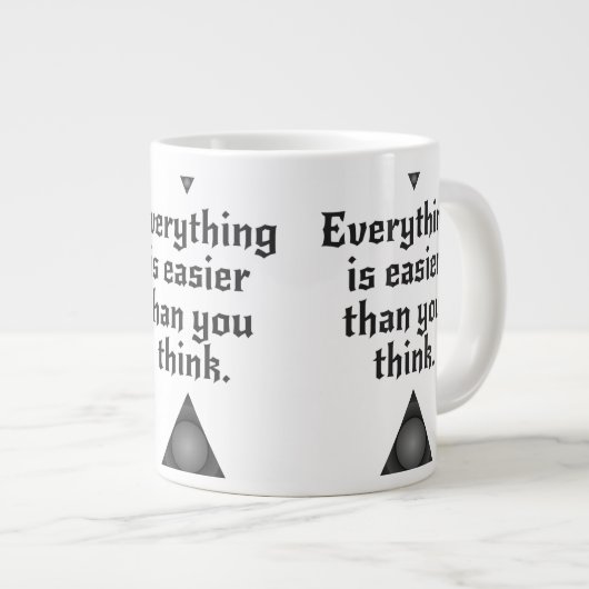 Leichtes Leben Jumbo-Tasse (Vorderseite Rechts)