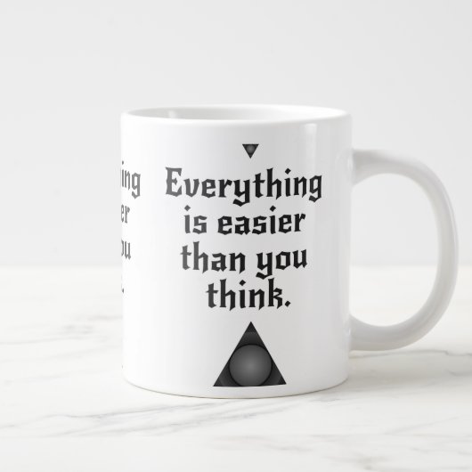 Leichtes Leben Jumbo-Tasse (Rechts)