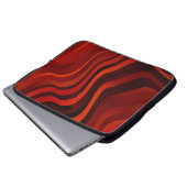 Leichtes Orangefarbenes Muster mit Linien. Farbige Laptopschutzhülle (Vorne Knopf)