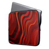 Leichtes Orangefarbenes Muster mit Linien. Farbige Laptopschutzhülle (Vorderseite Links)