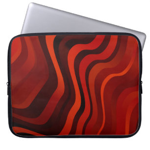 Leichtes Orangefarbenes Muster mit Linien. Farbige Laptopschutzhülle